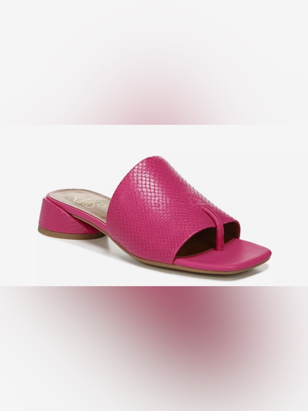 🦩 💗 Franco Sarto Loran Hot Pink Snakeskin Sandal Size 7